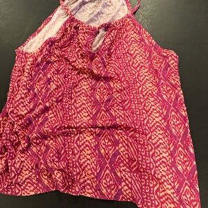 Stylish Pink and Purple Sleeveless Tank Top